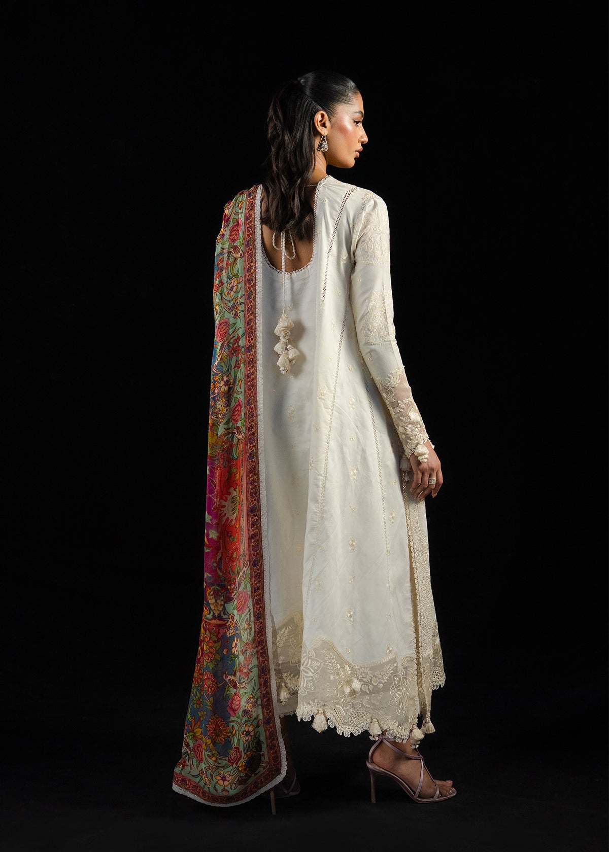 Hussain Rehar | Zan SS26 | Sefi - Luxury Dress - available at Maria Faisal in UK and USA.