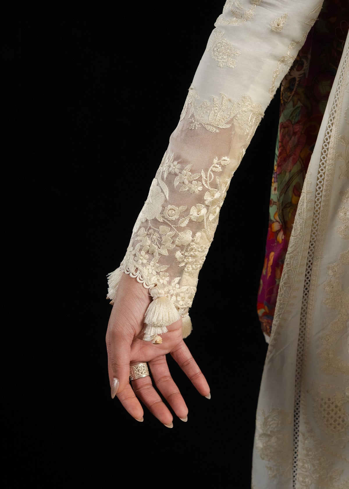 Hussain Rehar | Zan SS26 | Sefi - Luxury Dress - available at Maria Faisal in UK and USA.