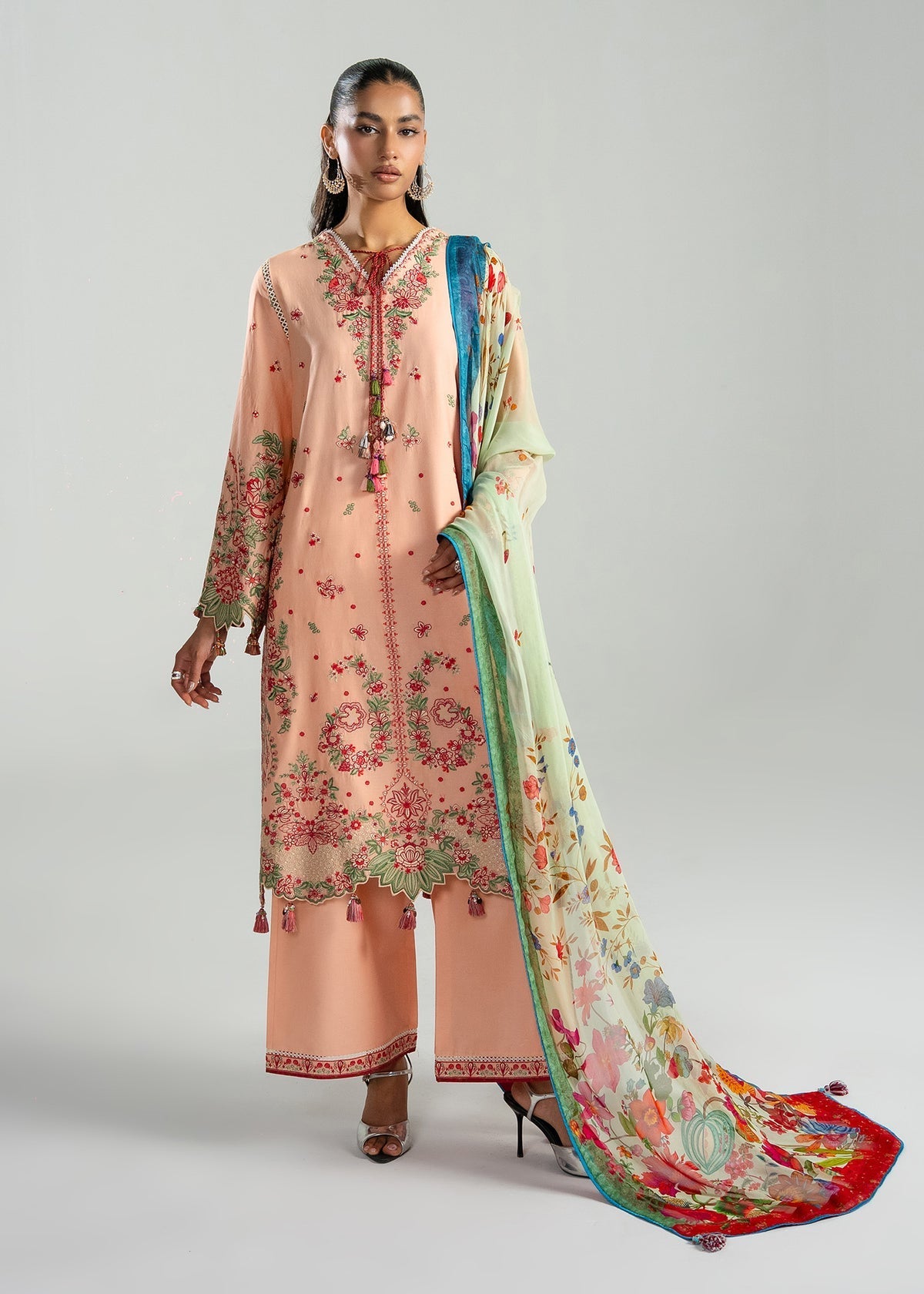 Hussain Rehar | Zan SS26 |Seftali - Luxury Dress - available at Maria Faisal in UK and USA.