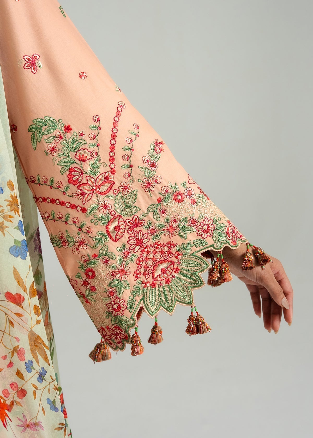 Hussain Rehar | Zan SS26 |Seftali - Luxury Dress - available at Maria Faisal in UK and USA.