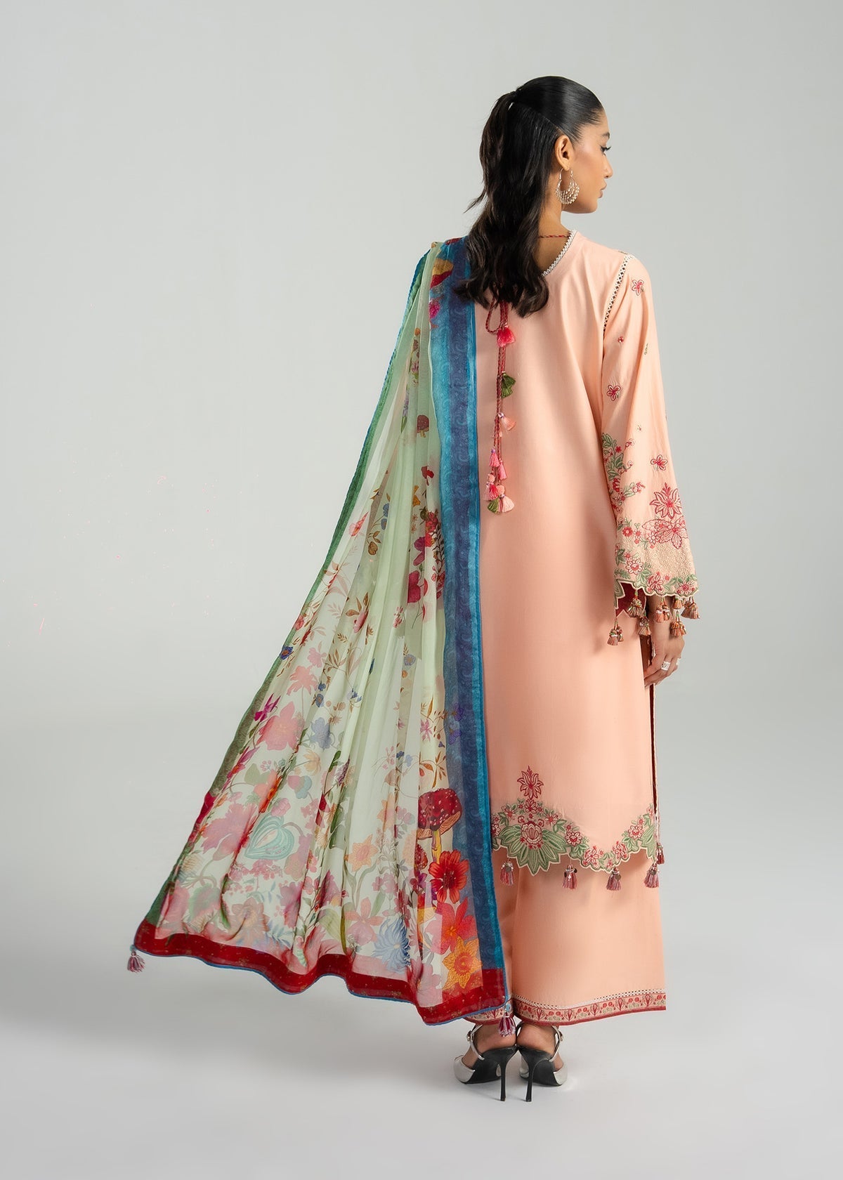 Hussain Rehar | Zan SS26 |Seftali - Luxury Dress - available at Maria Faisal in UK and USA.