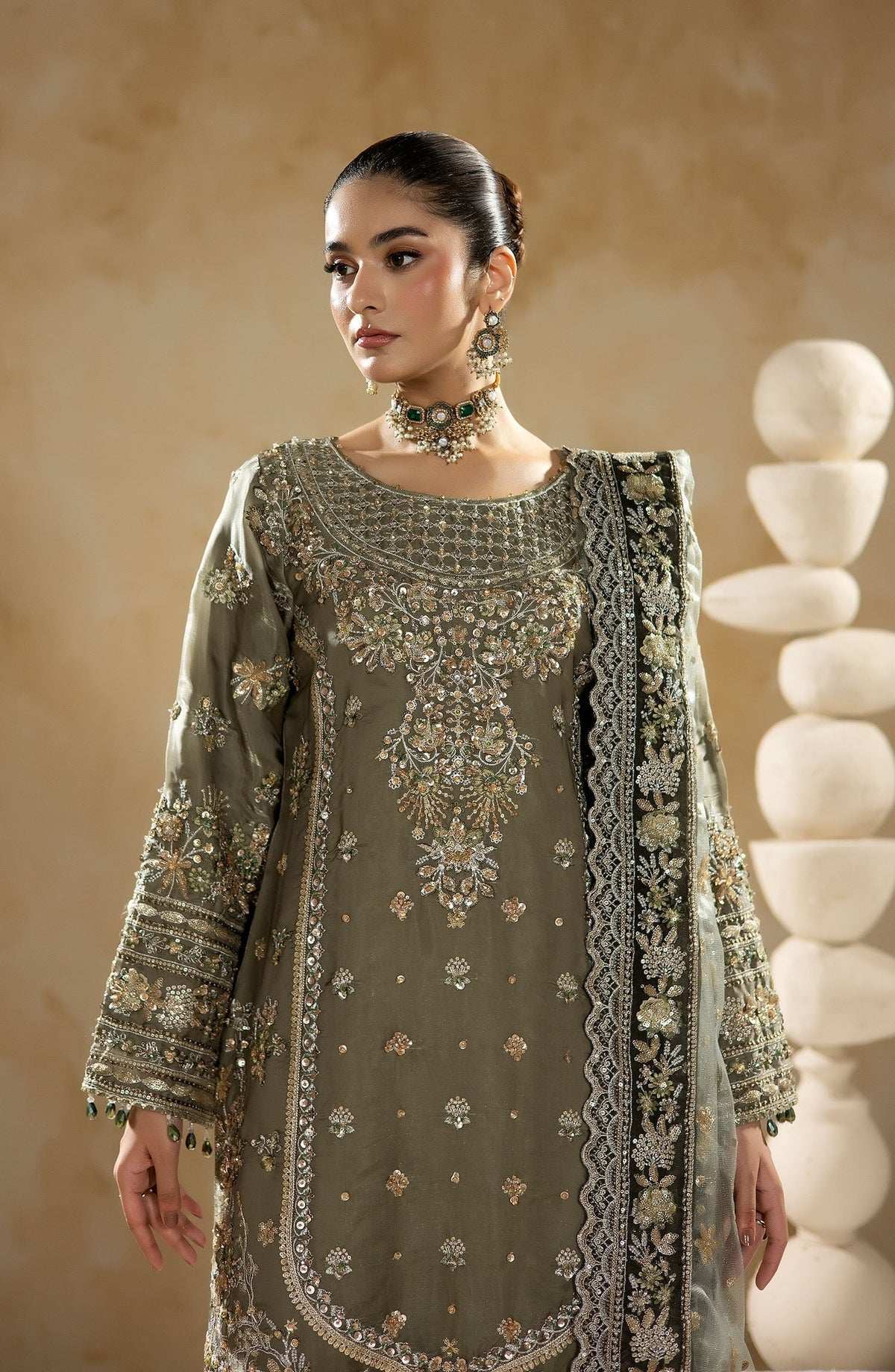 Imrozia Premium | Aurelia Formals 26 | JF-40 A Selene - Formal Dress - available at Maria Faisal in UK and USA.