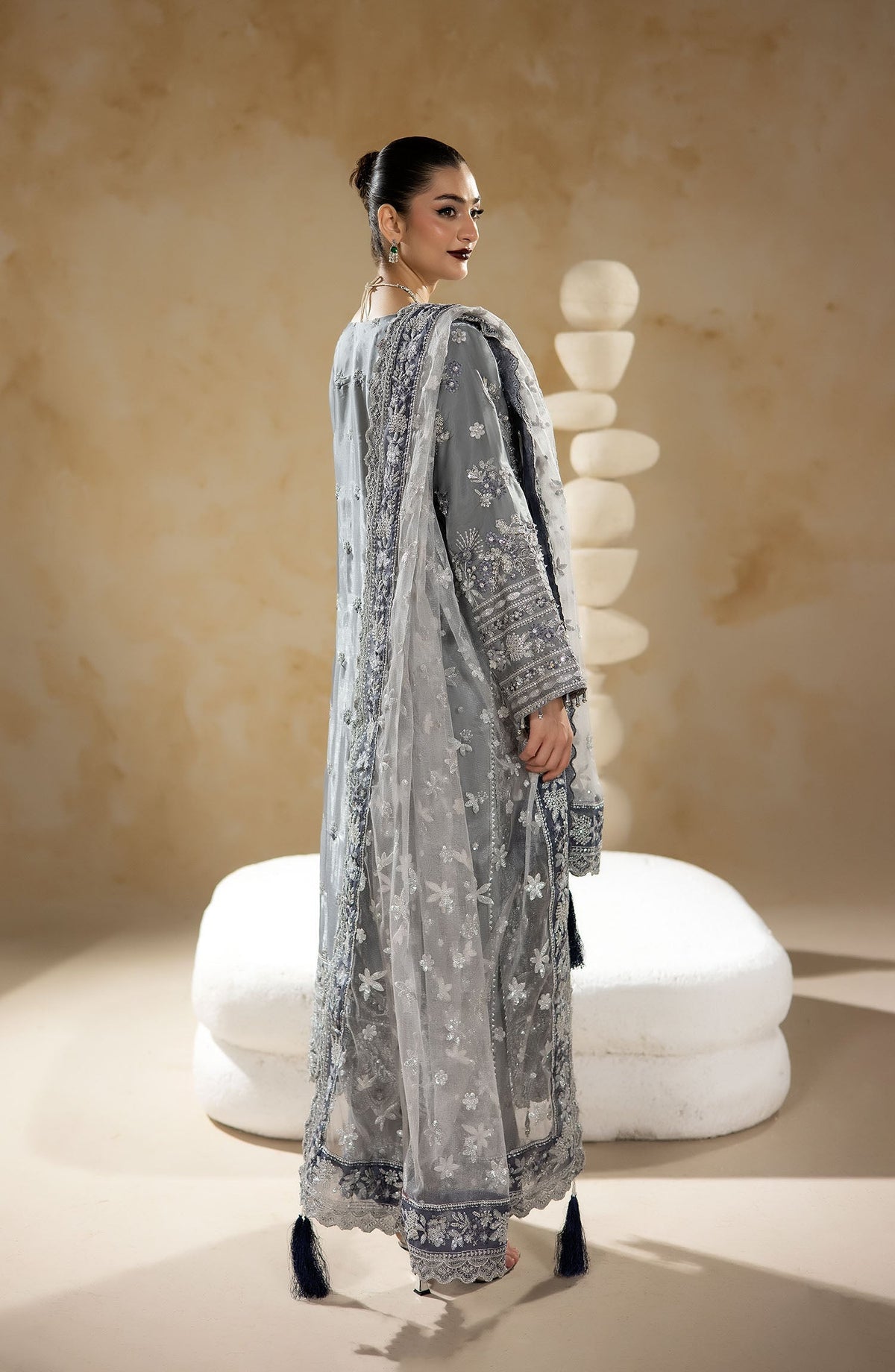 Imrozia Premium | Aurelia Formals 26 | JF-40 B Selene - Formal Dress - available at Maria Faisal in UK and USA.