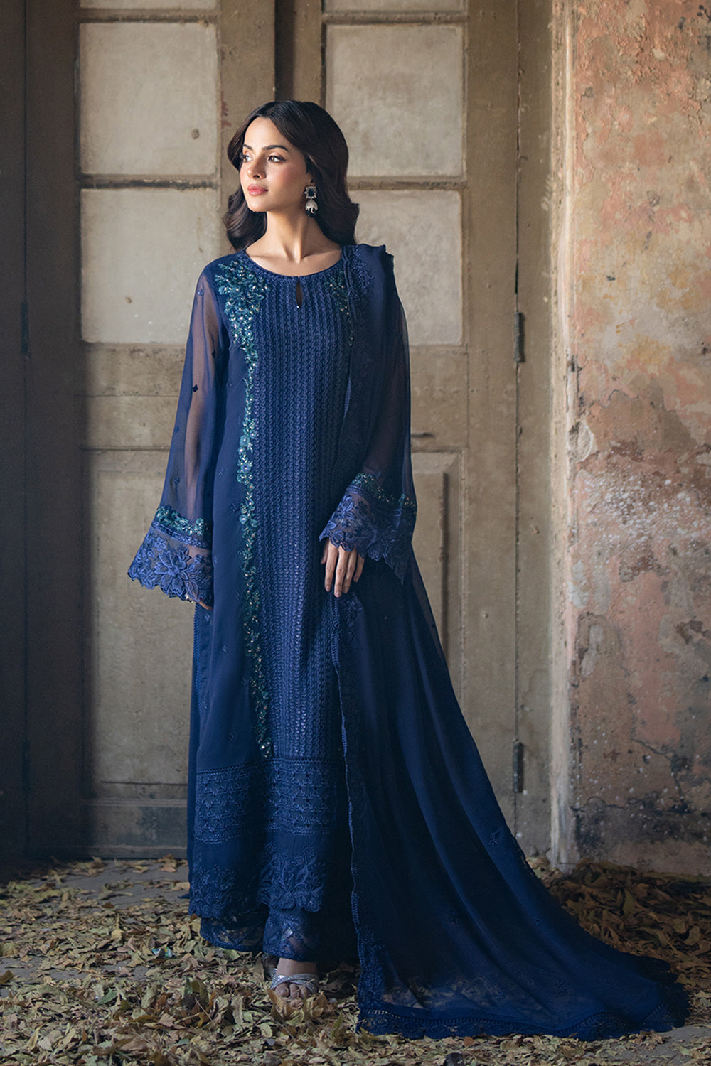 Azure | Ensembles Embroidered Formals | Serene Sapphire - Ladies Clothes 