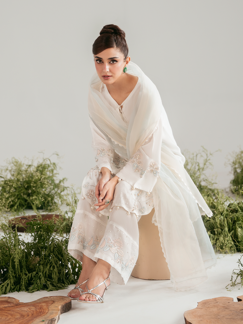 Ain | Luxe Edit | Serene - Luxury Dress - available at Maria Faisal in UK and USA.