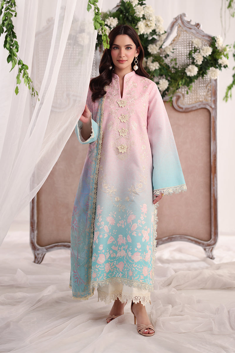 Rangrasiya | Nova Sumemr Embroidered Edit 26 | Serene - Luxury Dress - available at Maria Faisal in UK and USA.