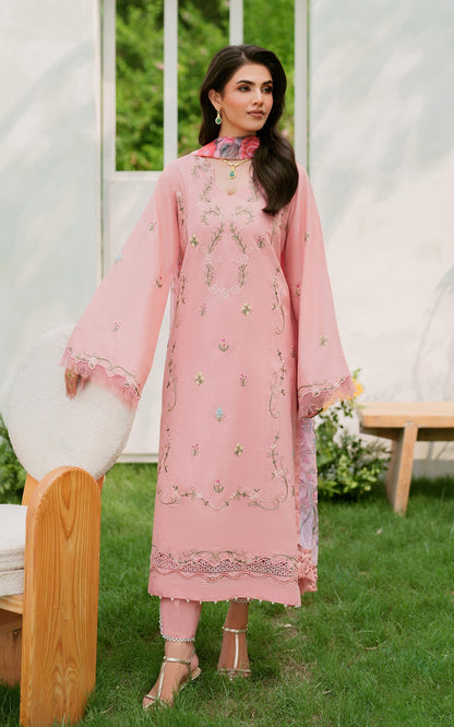 Asifa and Nabeel | Eden Cambric 25 | Serene Blush ECU25-01 - Ladies Clothes - Maria Faisal