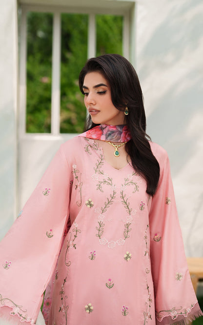 Asifa and Nabeel | Eden Cambric 25 | Serene Blush ECU25-01 - Ladies Clothes - Maria Faisal