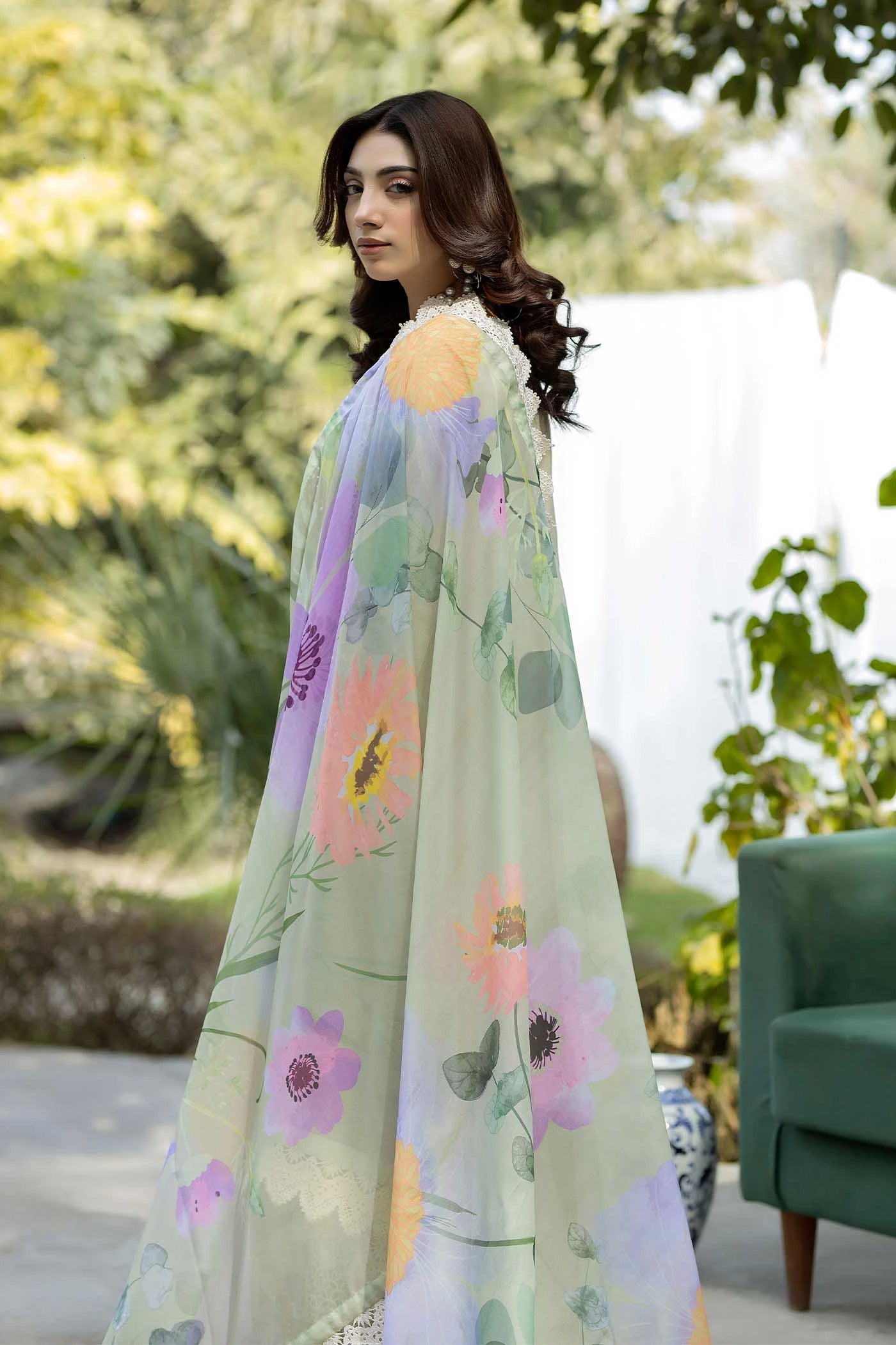Adans Libas | Serene Luxury Lawn | SERENE 1748 - Luxury Dress - available at Maria Faisal in UK and USA.