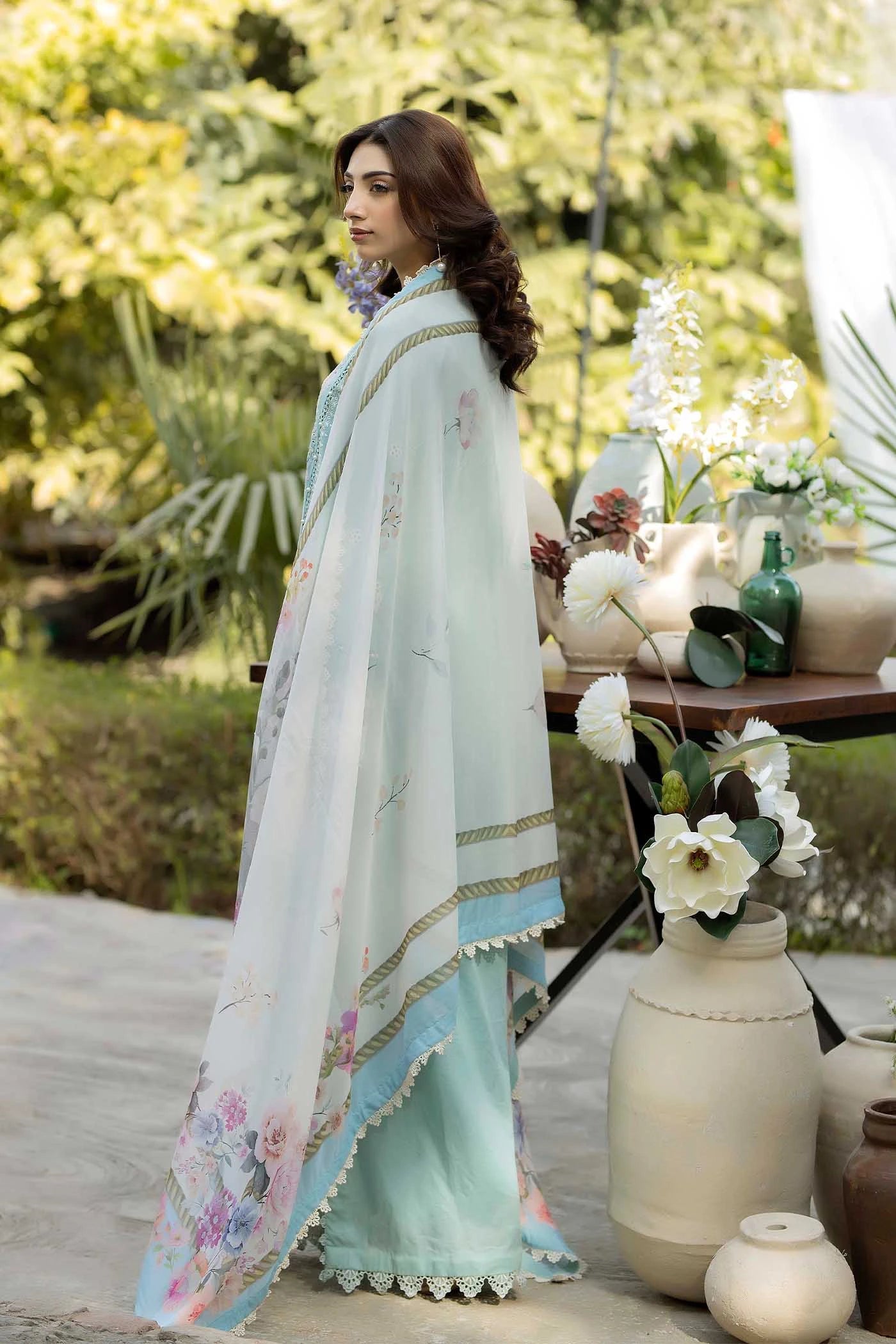 Adans Libas | Serene Luxury Lawn | SERENE 1745 - Luxury Dress - available at Maria Faisal in UK and USA.