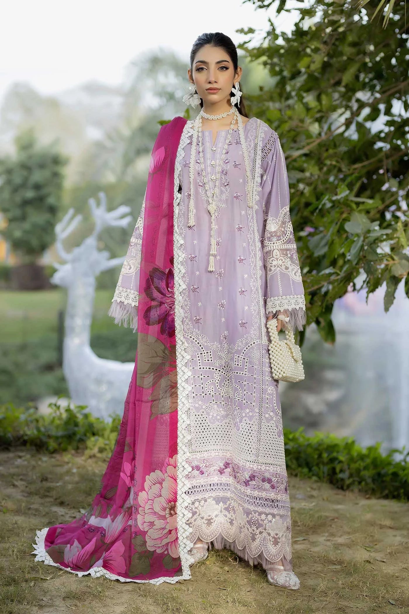 Adans Libas | Serene Luxury Lawn | SERENE 1744 - Luxury Dress - available at Maria Faisal in UK and USA.