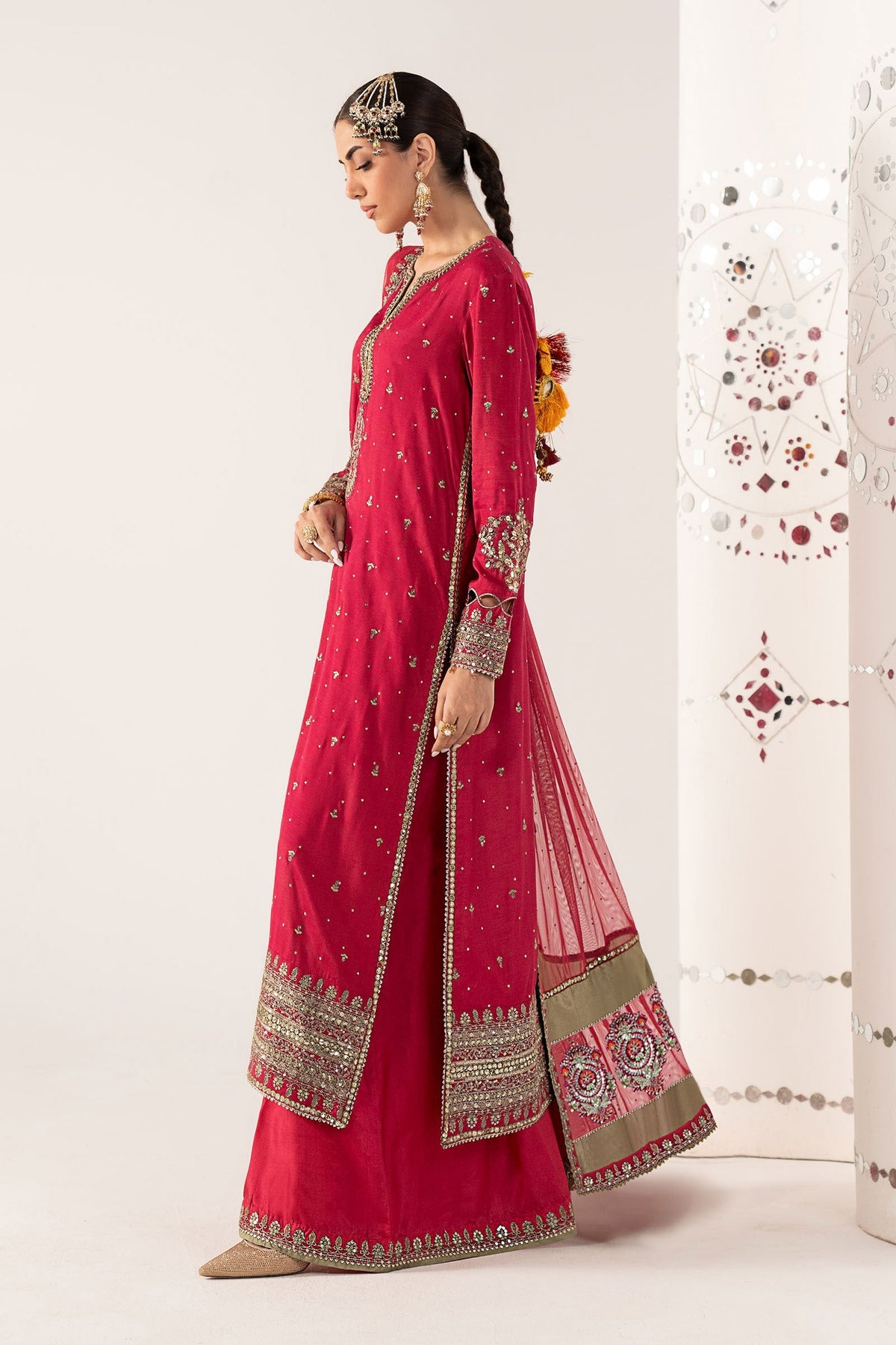 Maria B | Luxury Formals Pre Fall | SF-PF26-10-Pink - Formal Dress - available at Maria Faisal in UK and USA.
