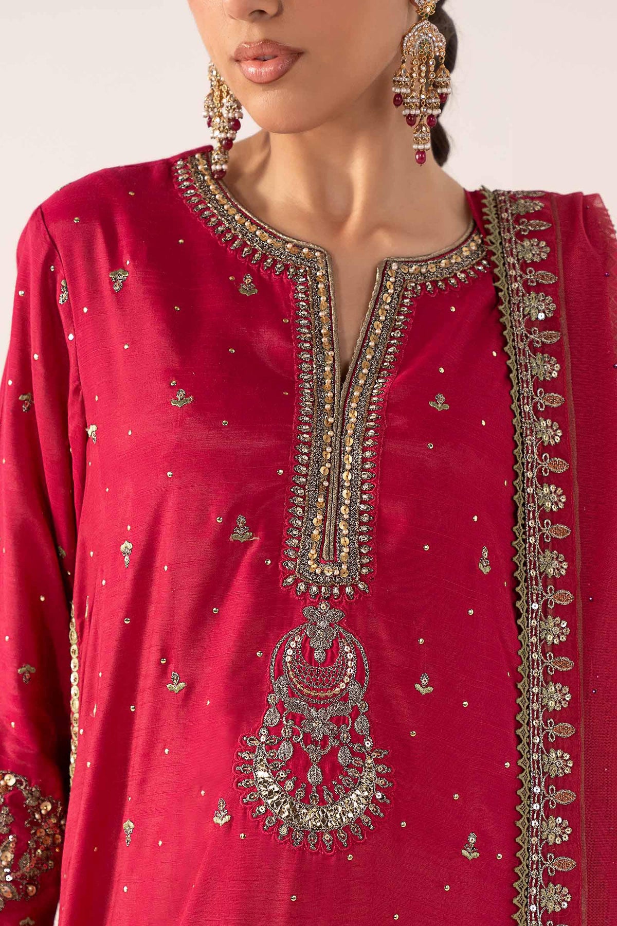 Maria B | Luxury Formals Pre Fall | SF-PF26-10-Pink - Formal Dress - available at Maria Faisal in UK and USA.