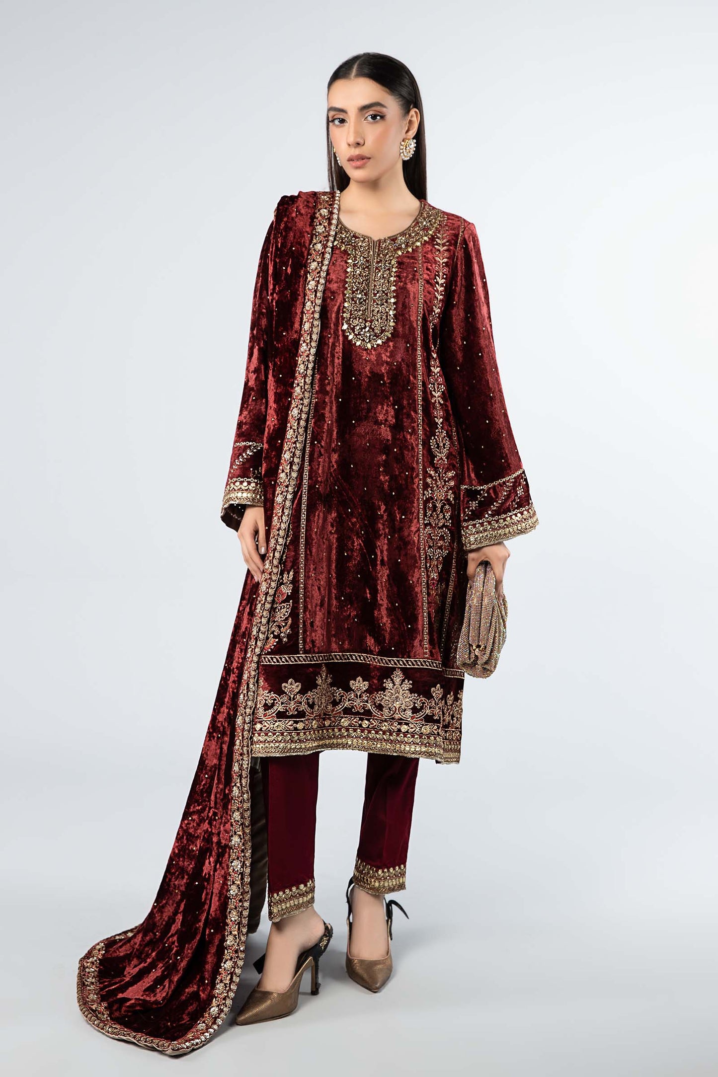 Maira B | Ready to Wear | SF-W24-14 by Maria Faisal - Registered Vendor of : Maria B - type : Wedding Dress - 100% original wedding dresses