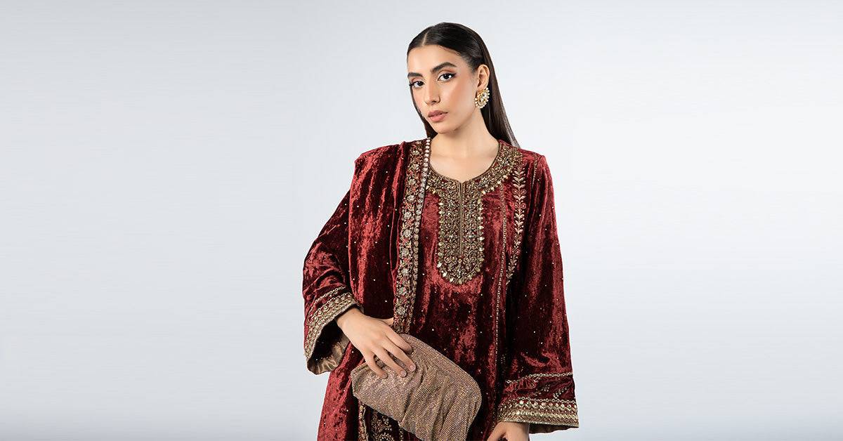 Maira B | Ready to Wear | SF-W24-14 by Maria Faisal - Registered Vendor of : Maria B - type : Wedding Dress - 100% original wedding dresses