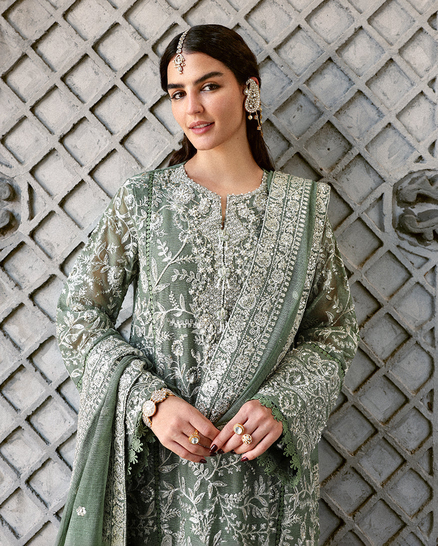 Mushq | Saugaat Pret | Shabnam - Luxury Dress - available at Maria Faisal in UK and USA.