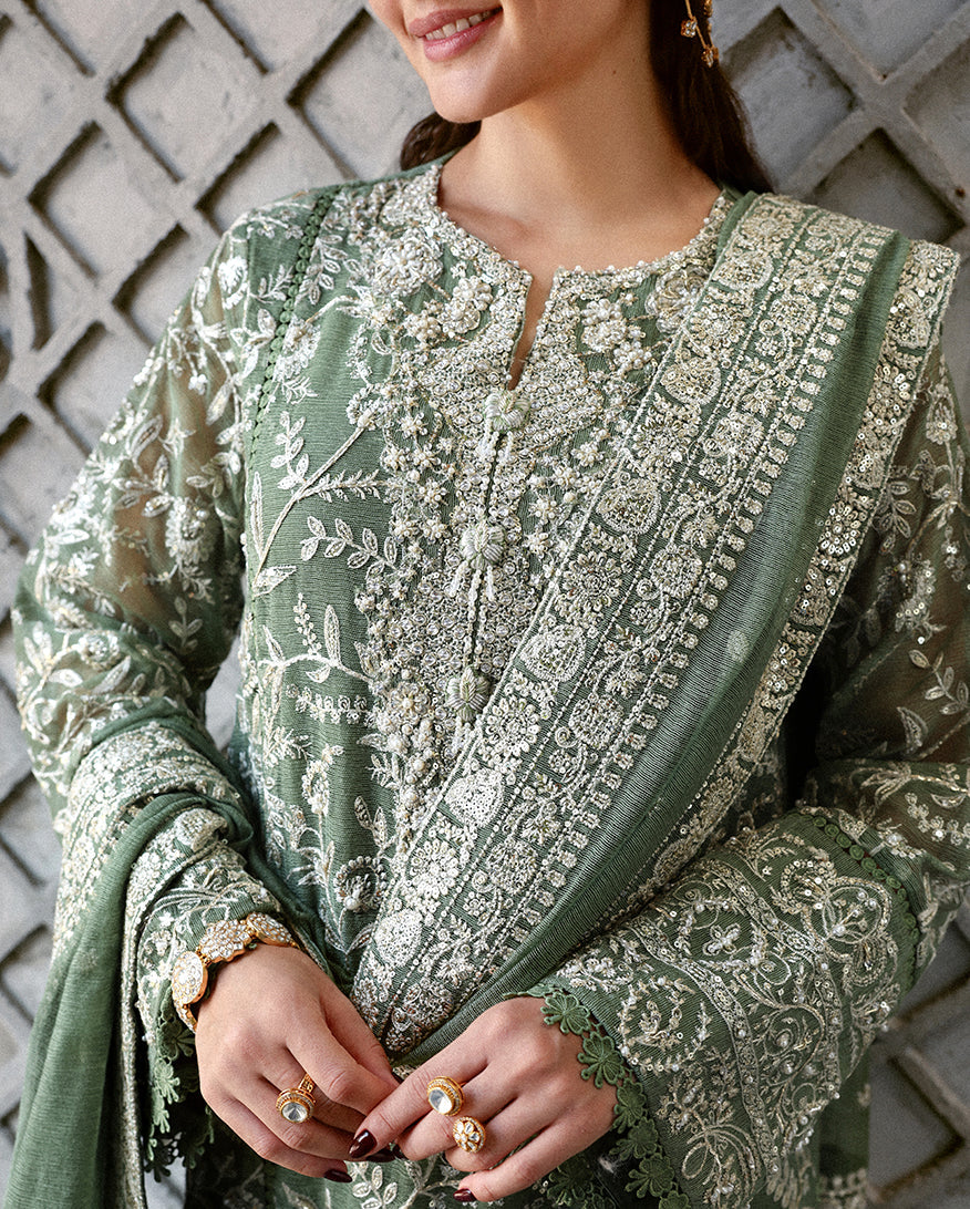 Mushq | Saugaat Pret | Shabnam - Luxury Dress - available at Maria Faisal in UK and USA.
