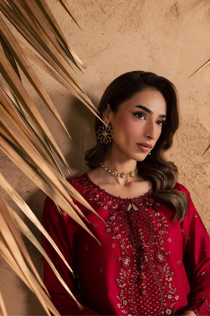 Batik | Festive Eid 26 | Shaili - Luxury Dress - available at Maria Faisal in UK and USA.
