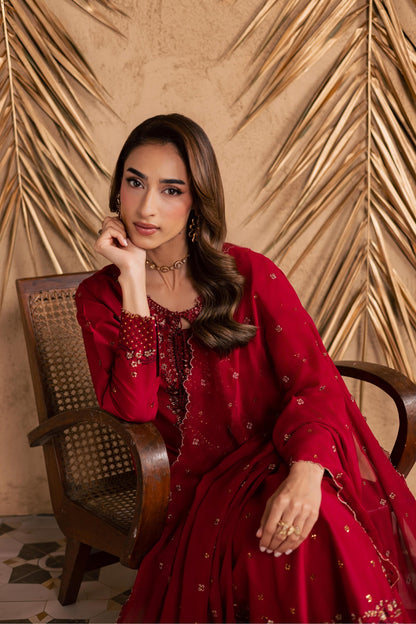 Batik | Festive Eid 26 | Shaili - Luxury Dress - available at Maria Faisal in UK and USA.
