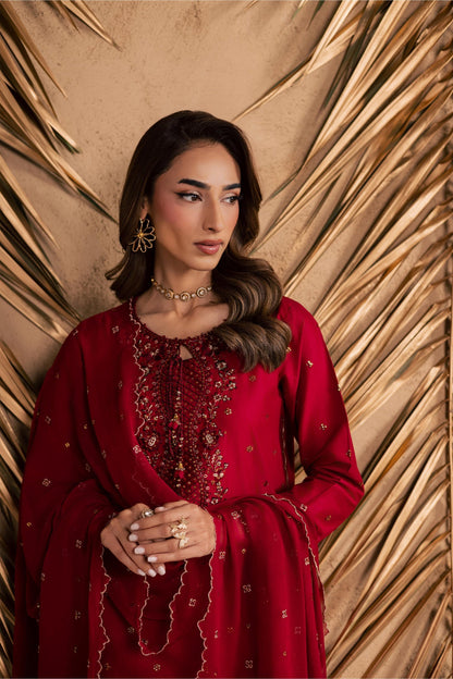 Batik | Festive Eid 26 | Shaili - Luxury Dress - available at Maria Faisal in UK and USA.