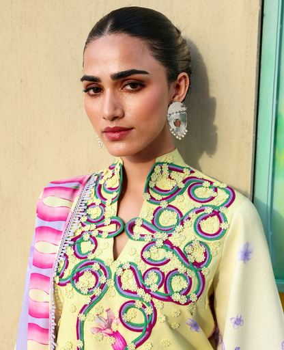 Republic Womenswear | Neoma Summer Prints 26 | Shehnai - Luxury Dress - available at Maria Faisal in UK and USA.