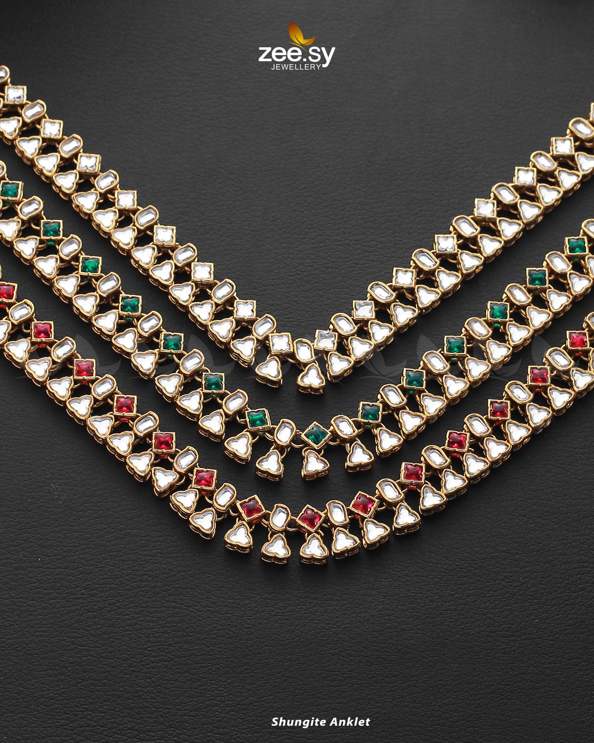 Shungite Anklet - Designer Dress with Intricate embroidery and embellishments. Shop elegent wedding dress at Maria Faisal.