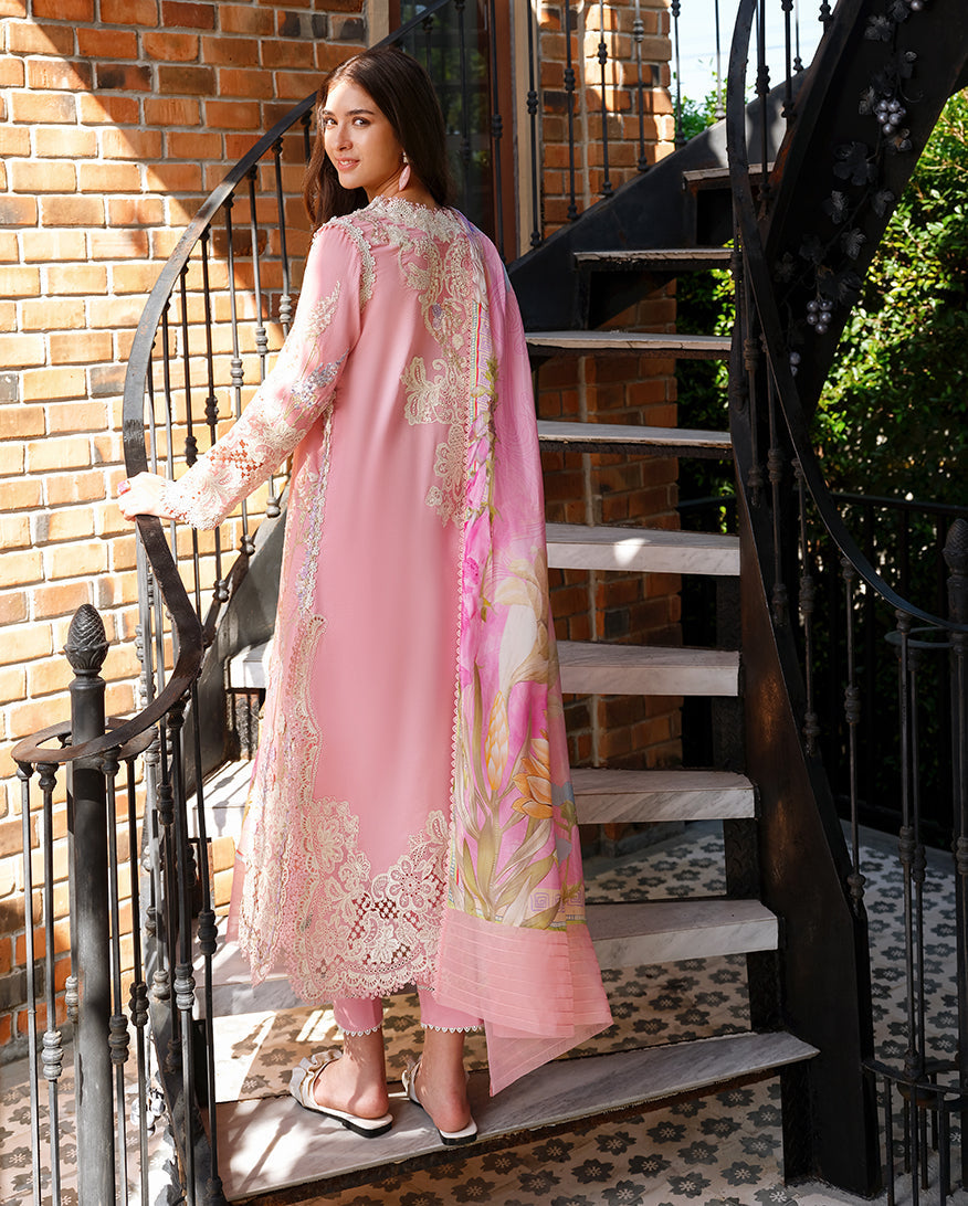Mushq | Amoi Luxury Lawn | Silent Vows - Luxury Dress - available at Maria Faisal in UK and USA.