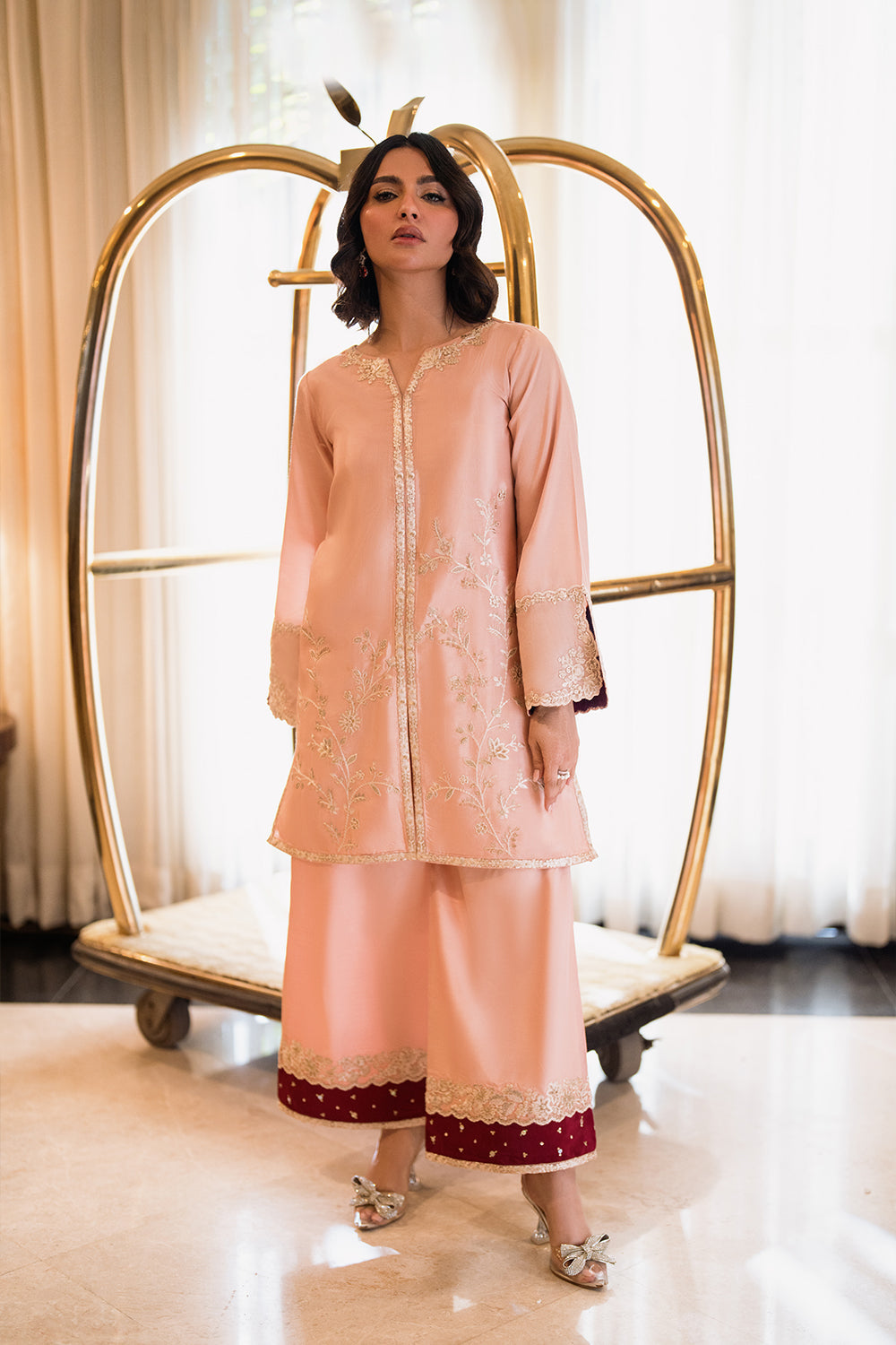 Azure | Diva Formals | Silken Beige - Ladies Clothes - Maria Faisal