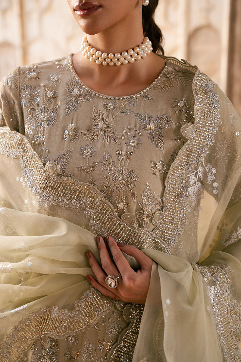 Cross Stitch | SS-25 RTW WEDDING EDIT-1 | SILVER MIST - Wedding Dress - available at Maria Faisal in UK and USA.