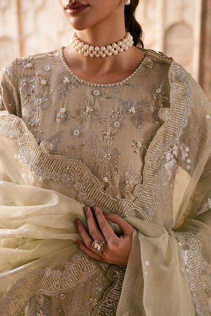 Cross Stitch | SS-25 RTW WEDDING EDIT-1 | SILVER MIST - Wedding Dress - available at Maria Faisal in UK and USA.