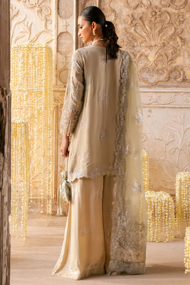 Cross Stitch | SS-25 RTW WEDDING EDIT-1 | SILVER MIST - Wedding Dress - available at Maria Faisal in UK and USA.