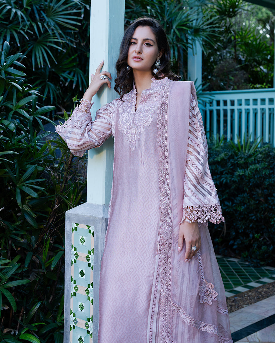 Mushq | Euphoria Pret | Silver Lining - Luxury Dress - available at Maria Faisal in UK and USA.