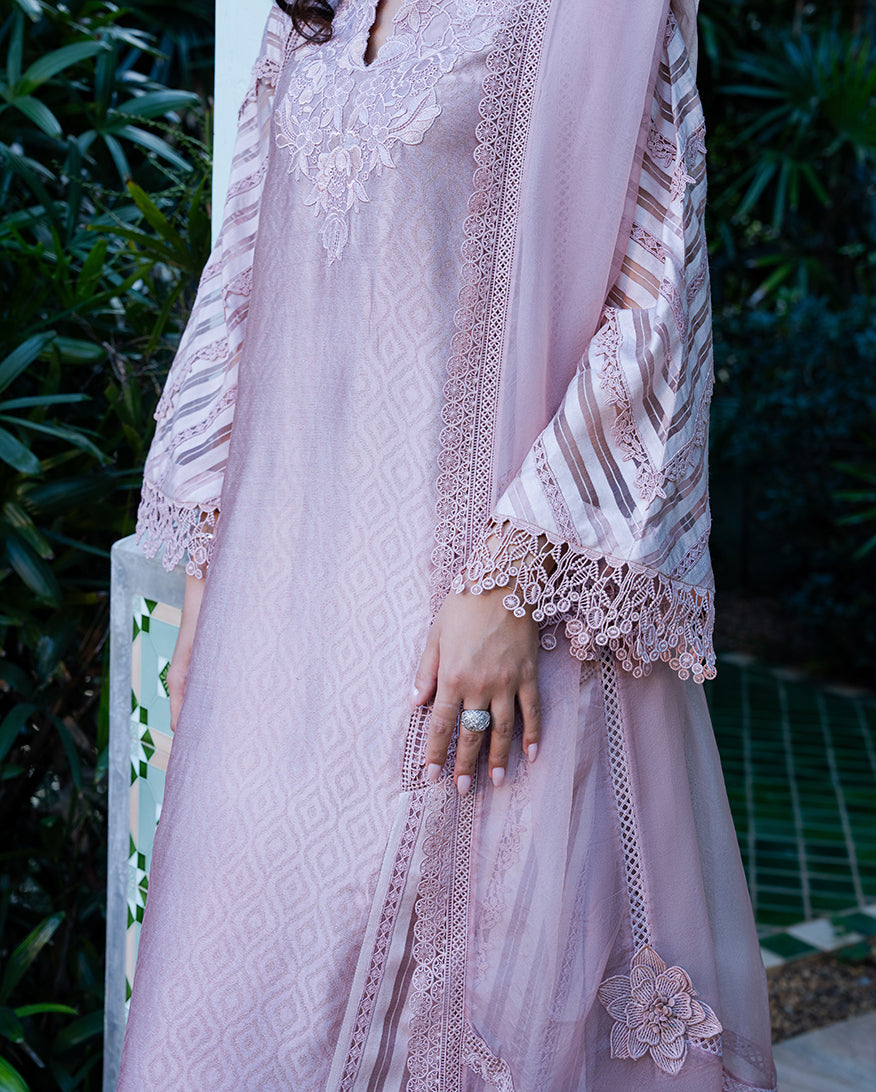 Mushq | Euphoria Pret | Silver Lining - Luxury Dress - available at Maria Faisal in UK and USA.
