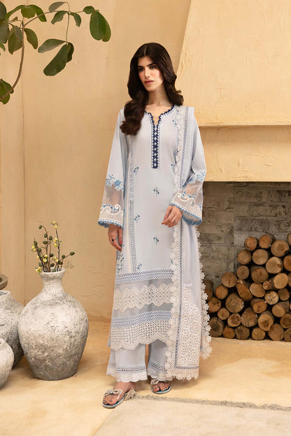 Azure | Luxury Lawn 26 | Skyline Serenity - Luxury Dress - available at Maria Faisal in UK and USA.
