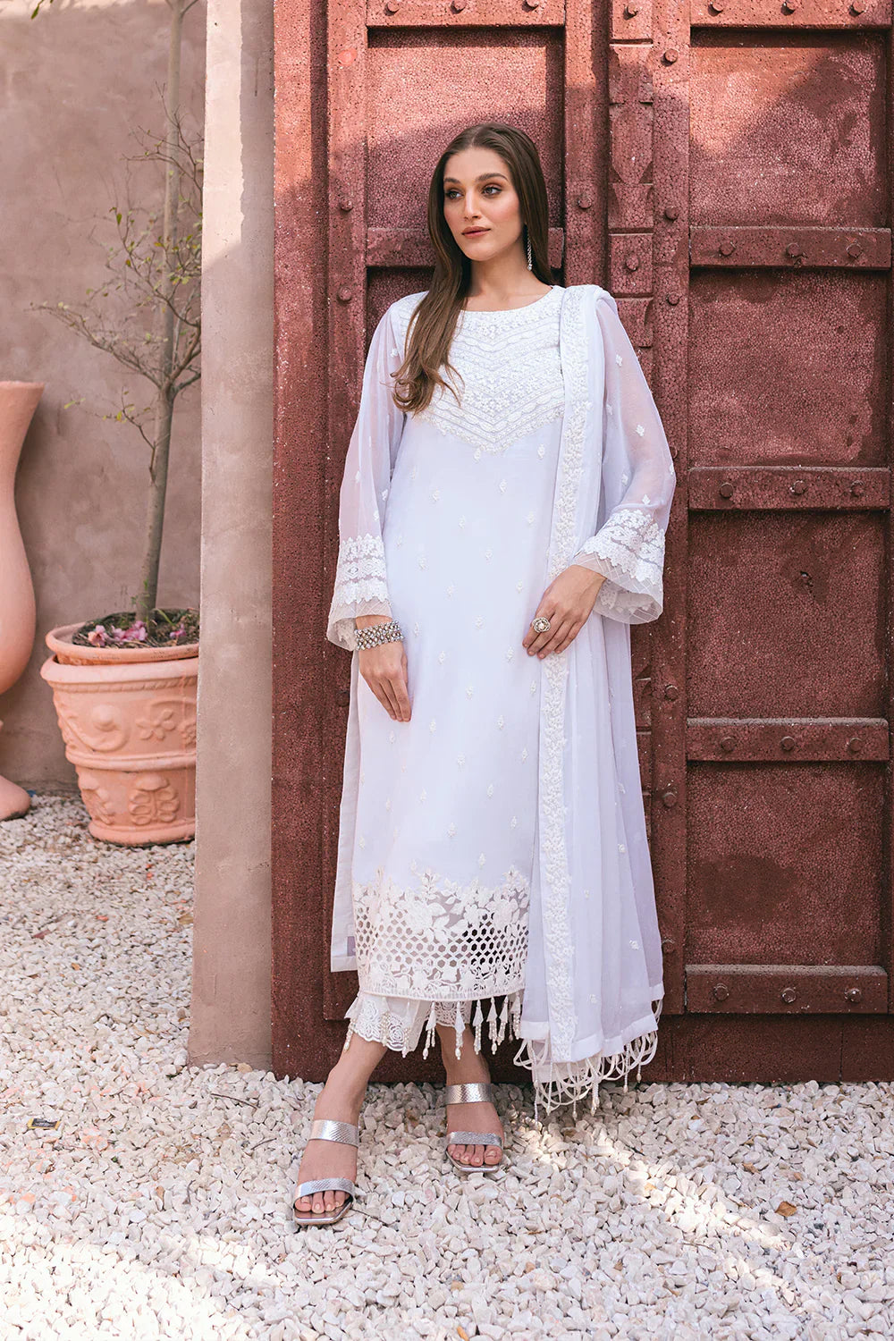 Azure | Embroidered Ensembles 3 Pcs | Snow Haze - Formal 