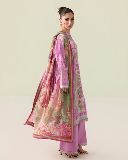 Roheenaz | Rosette Lawn | Soft Solstice - Casual Dress - available at Maria Faisal in UK and USA.