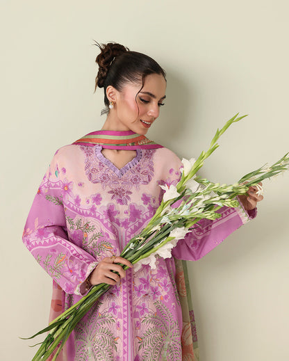 Roheenaz | Rosette Lawn | Soft Solstice - Casual Dress - available at Maria Faisal in UK and USA.