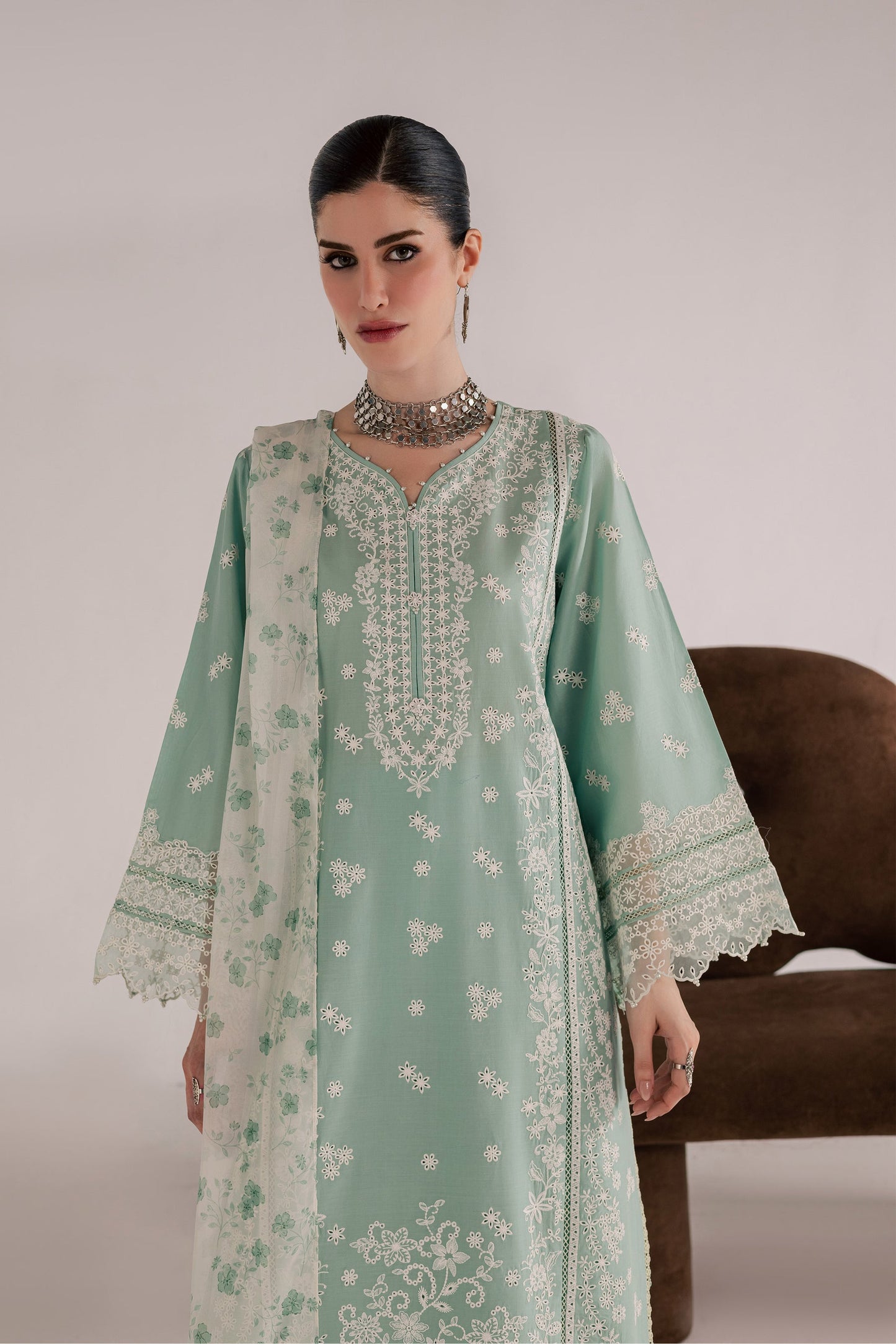 Batik | Festive Eid 26 | Sohaye - Luxury Dress - available at Maria Faisal in UK and USA.