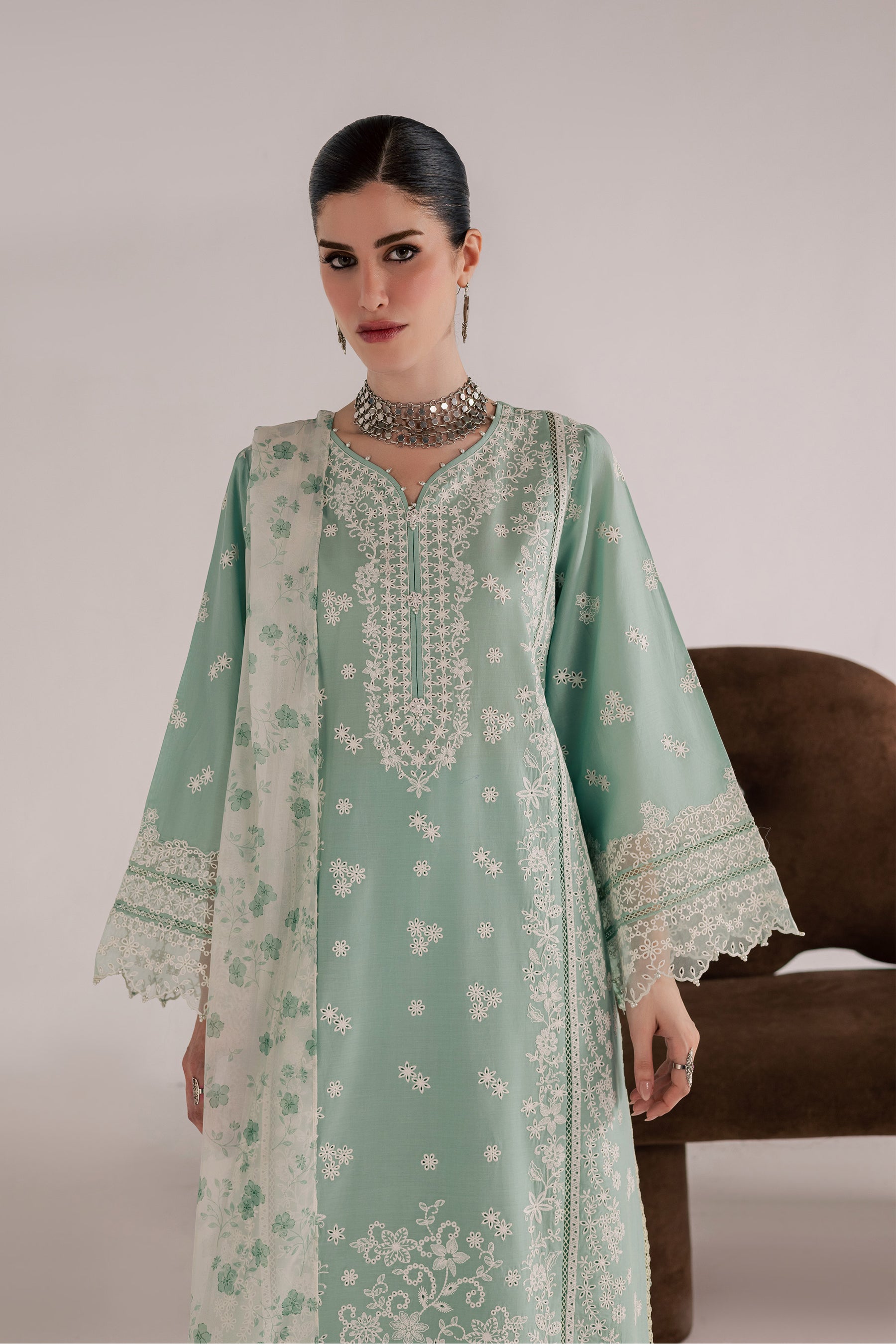 Batik | Festive Eid 26 | Sohaye - Luxury Dress - available at Maria Faisal in UK and USA.