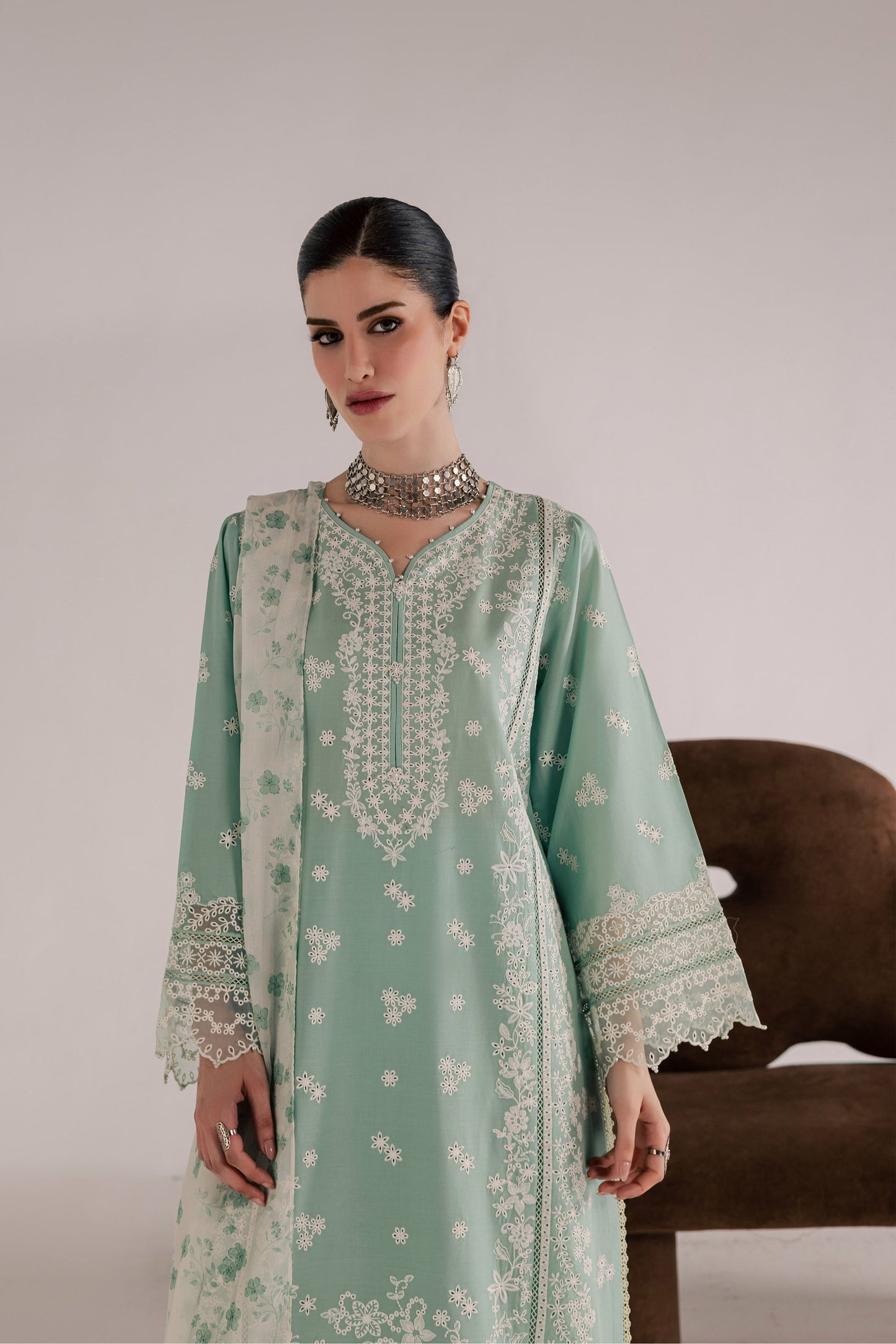 Batik | Festive Eid 26 | Sohaye - Luxury Dress - available at Maria Faisal in UK and USA.
