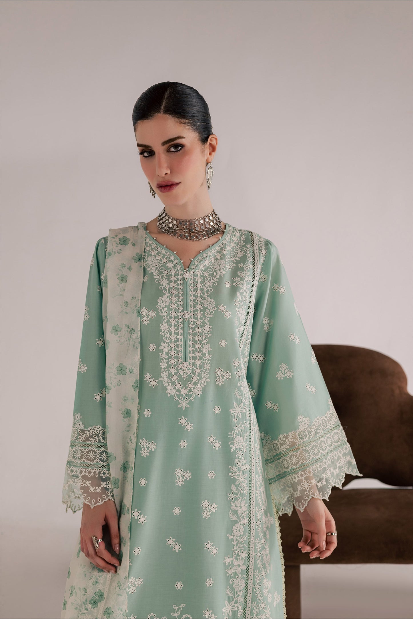 Batik | Festive Eid 26 | Sohaye - Luxury Dress - available at Maria Faisal in UK and USA.