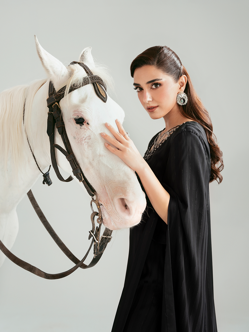Ain | Luxe Edit | Soleil - Luxury Dress - available at Maria Faisal in UK and USA.