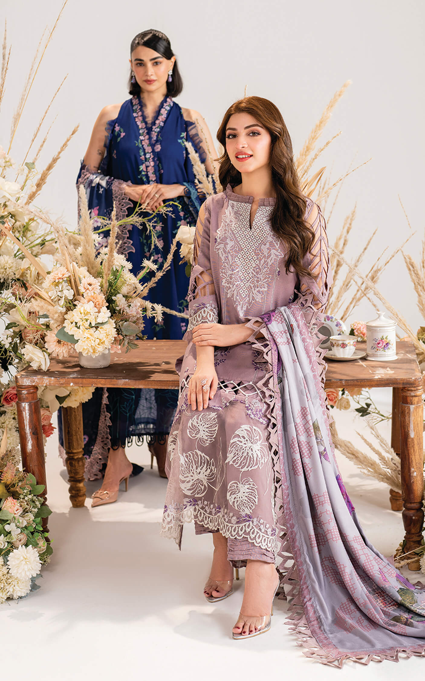 Asifa and Nabeel | Winter Meraki 24 | Sombre-MW-04 - Designer Dress with Intricate embroidery and embellishments. Shop elegent wedding dress at Maria Faisal.