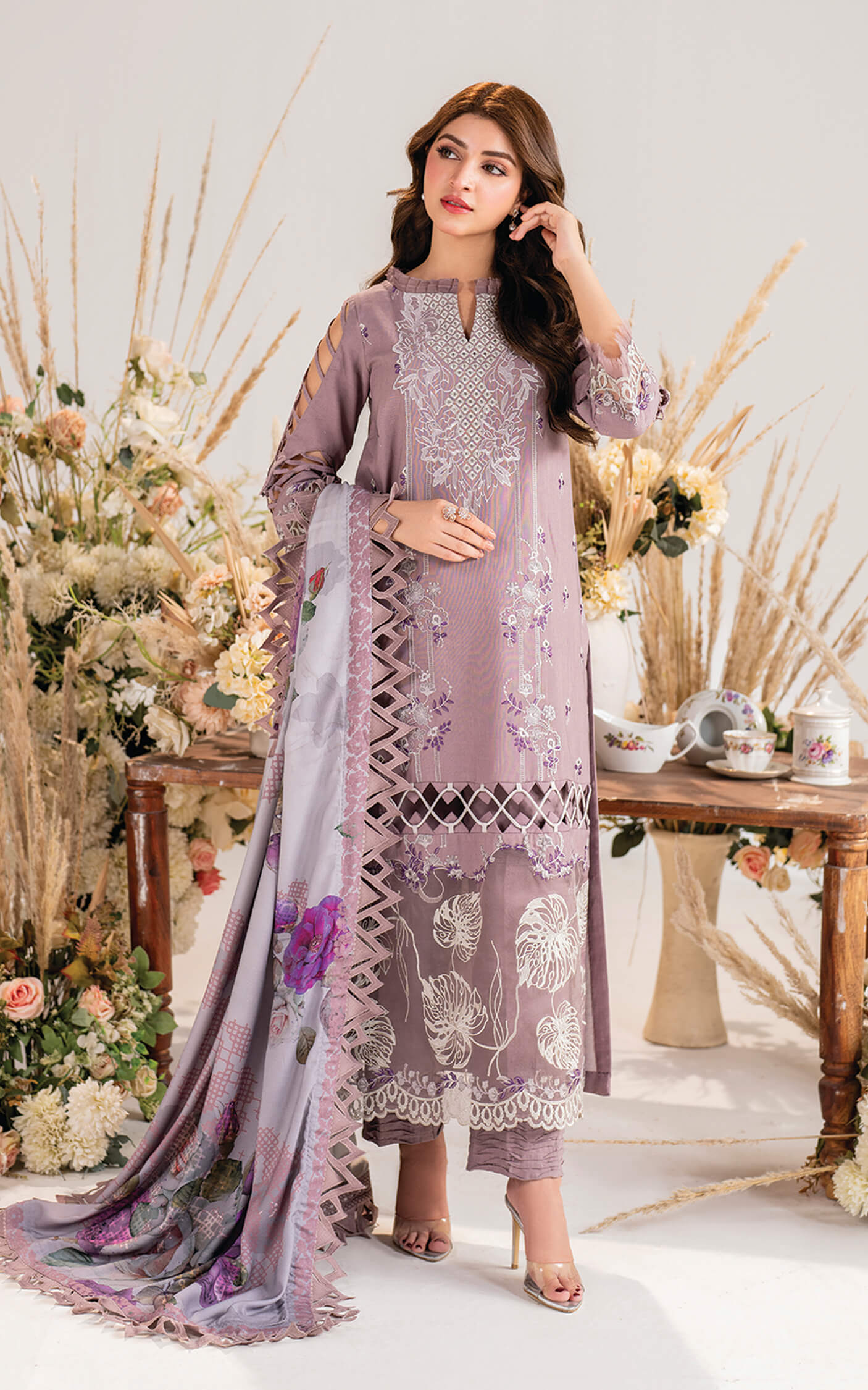 Asifa and Nabeel | Winter Meraki 24 | Sombre-MW-04 - Designer Dress with Intricate embroidery and embellishments. Shop elegent wedding dress at Maria Faisal.
