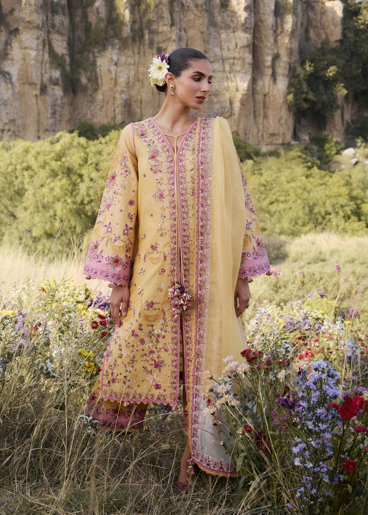 Hussain Rehar | Jinan 26 | Sonal - Luxury Dress - available at Maria Faisal in UK and USA.