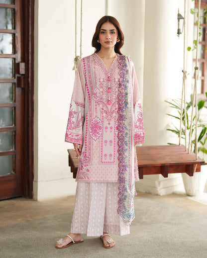 Roheenaz | Whispered Florals |Sorbet Bloom - Casual Dress - available at Maria Faisal in UK and USA.