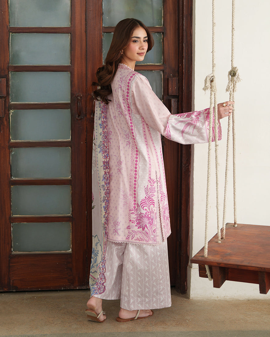 Roheenaz | Whispered Florals |Sorbet Bloom - Casual Dress - available at Maria Faisal in UK and USA.