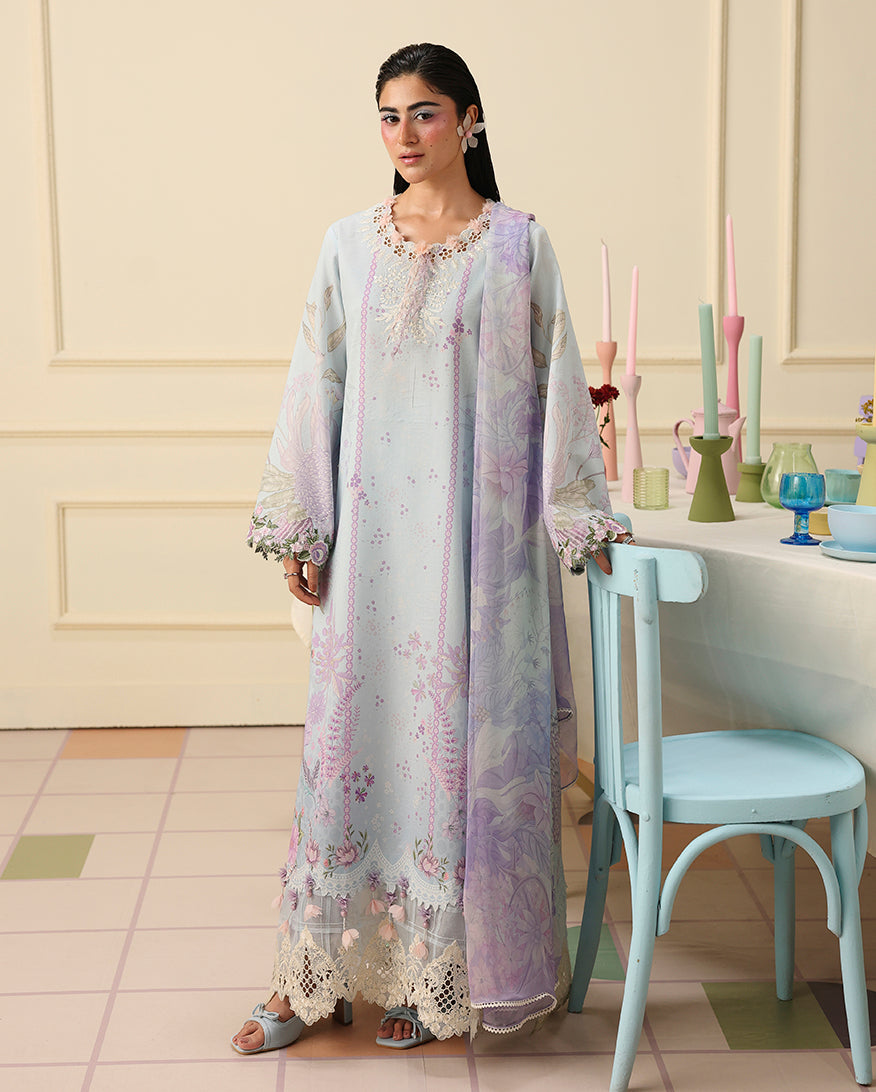 Mushq | Soleil Prints | SUGAR BLOOM - Luxury Dress - available at Maria Faisal in UK and USA.