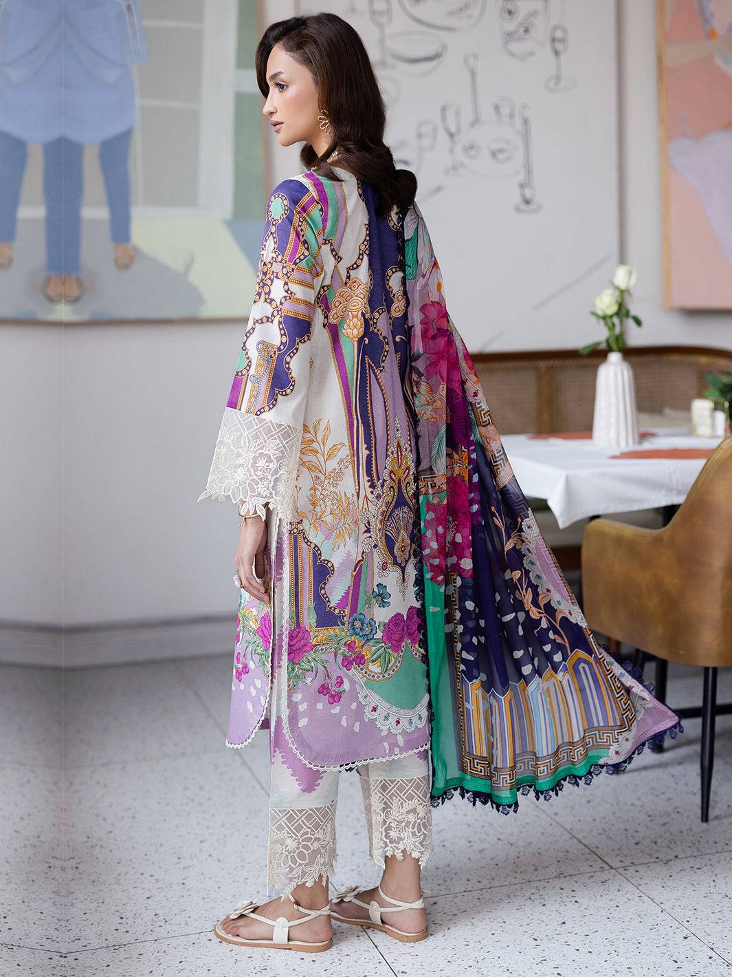 Mahnur | After Hours Luxury Lawn 25 | Sugar Rush by Maria Faisal - Registered Vendor of : Mahnur - type : Ladies Clothes - 100% original wedding dresses