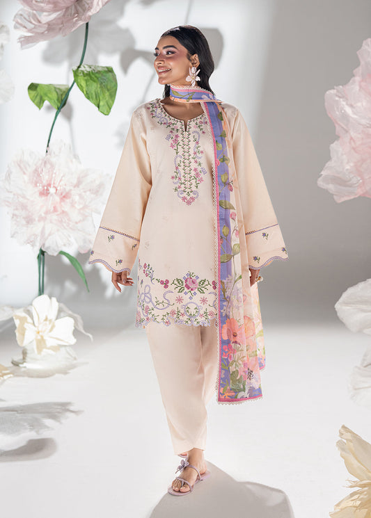 Sahane | Blush n Bliss Premium | LP63009 Sugar Bloom - Casual Dress - available at Maria Faisal in UK and USA.